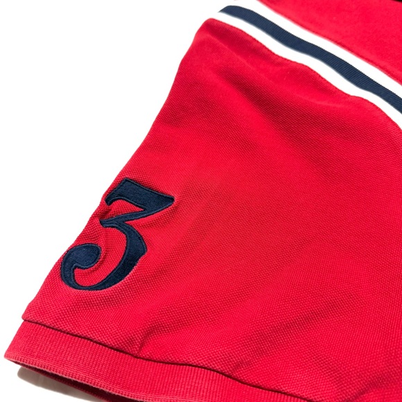 Polo Ralph Lauren Red Polo Navy Big Pony #3 Crest Men XXL Embroidered Preppy - Picture 4 of 10